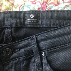 AG waxed skinny jeans, Anthropologie size 27r